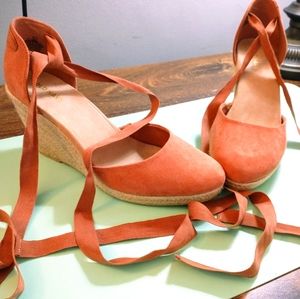 Old Navy Wedge Lace up Espadrilles